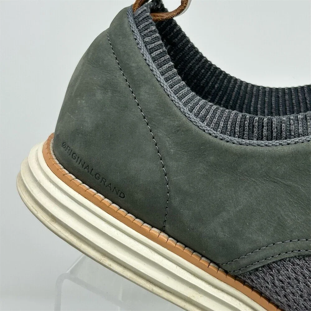 Cole Haan OriginalGrand Stitchlite Plain Toe Oxford Shoes Gray/Green Size 13